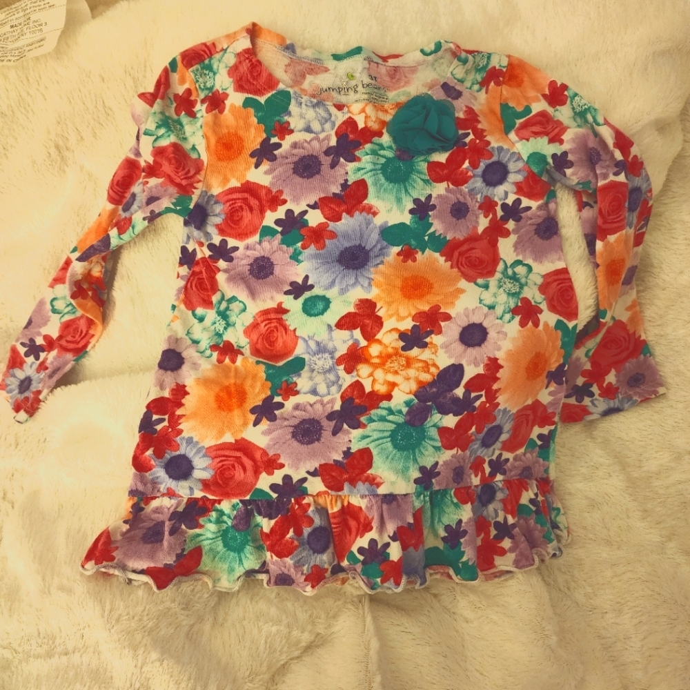 *nd 3T Jumping Beans floral ls tunic top - must be bundled to buy